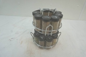carousel spice rack, spices