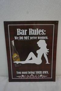 Tin sign