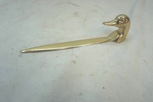 brass duck letter opener