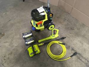 40-Volt HP Brushless EZClean 600 PSI 0.7 GPM Cold Water Power Cleaner with 2.0 Ah Battery and Charger by RYOBI Customer Returns See Terms on Auction