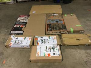 Lot of Mixed Assorted Shelving Customer Returns See Terms on Auction