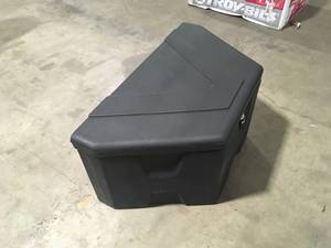 18 in. x 19 in. x 36 in. Matte Black Plastic Trailer Tongue Truck Tool Box by Buyers Products Company Customer Returns See Terms on Auction