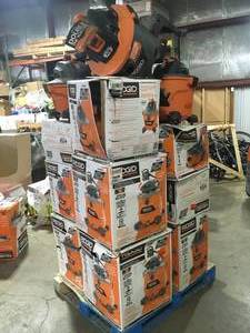 Pallet of Ridgid WetDry Shop Vacs Customer Returns See Terms on Auction