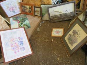 Several framed prints from 1620...