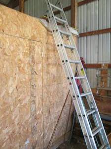20ft aluminum extension ladder in g...