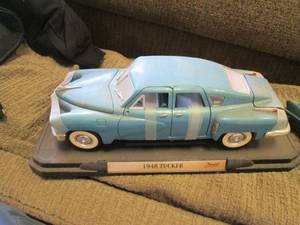 3 die cast metal cars and orange Er...
