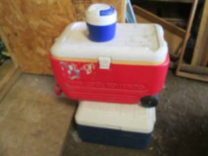 2 coolers and a water jugs...