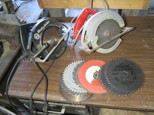 2 7 14 circular saws and blades...