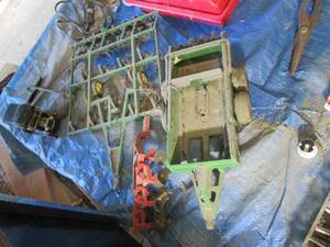 John Deere toy tractor equipment an...