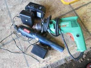 Hitachi 16V electric drill, ryobi f...