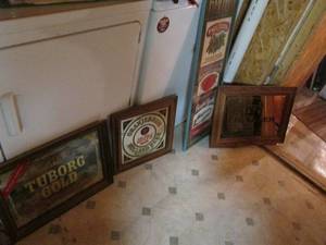 3 beer mirrors and farm fresh wall ...