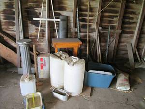 Misc garage lot includes post hole ...