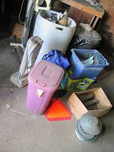 Oreck vacuum, oscillating fan, garb...