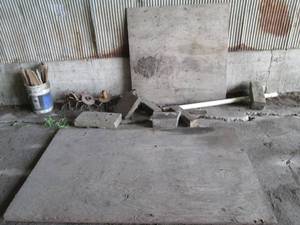 Misc wood and tiller tines (see pho...