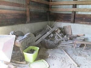 Corner lot of wood with fire ring 3...