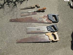 5 various hand saws (see photos )...
