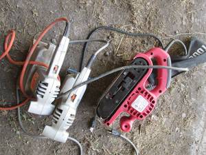 3 electric power sanders, 2 Black a...
