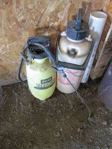 2 yard sprayers and pvc pipe...