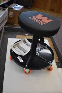 Shop rolling stool.
