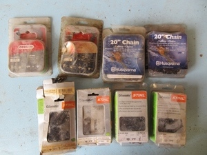 NEW AND USED CHAIN SAW CHAINS