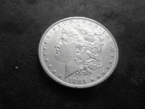 1884 O Morgan Silver Dollar