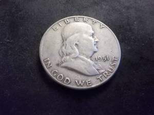 1951 S Franklin Half Dollar