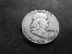 1953 S Franklin Half Dollar