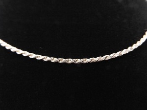 lot 42 image: .925 Sterling Silver Rope Chain Necklace