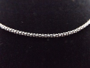 lot 43 image: .925 Sterling Silver Styled Weave Ball Chain Necklace