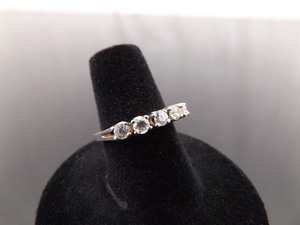 lot 74 image: .925 Sterling Silver Zirconia Ring Size 6.25