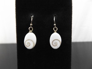 lot 94 image: .925 Sterling Silver Shiva Eye Dangle Hook Earrings