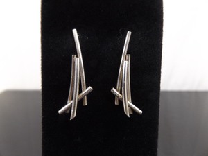 lot 99 image: .925 Sterling Silver Modernists Post Earrings