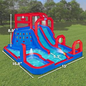 Sunny & Fun Mega Climb N Go Inflatable Water Slide Park