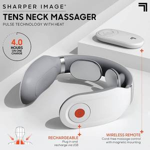 Sharper Image Neck Tens Muscle Stimulator with Soothing Heat and Wireless Remote