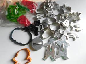 Vintage and modern cookie cutters