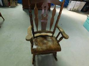 Wood rocking chair
