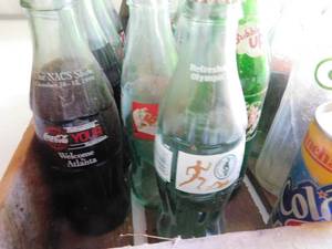 Coca-Cola wood crate with collectible cottle