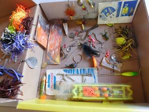 Box of fishing tackle