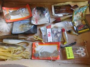Box of fishing tackle