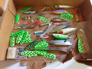 Box of fishing tackle