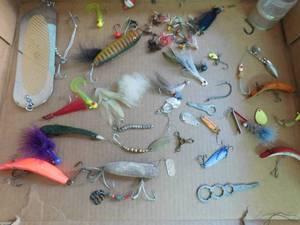 Box of fishing tackle