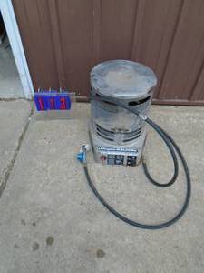 LP space heater. Has not been used for a few years. Worked last time used. As shown.
