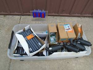 Large quantity of irrigation partsfittingspipe & other misc items. As shown.