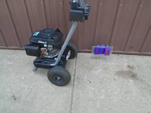 Pressure washer with Honda motor. Motor runs but has no hose or wand so unable to fully test. As shown.