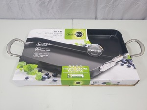 New Green Pan Double Burner Griddle