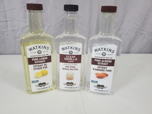 3 New Large Watkins Flavorings  Extracts