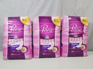 3 New Packs Of Poise Pads
