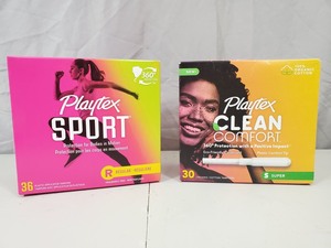 2 New Boxes Of Playtex Tampons
