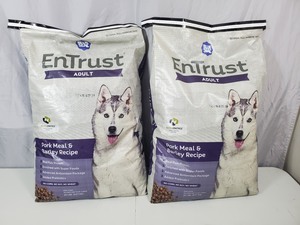 2 New Large 20 lb Bag of Entrust Adult Dog Food