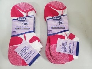 6 New Pair of Womens Dr Scholls Trizone Comfort Socks